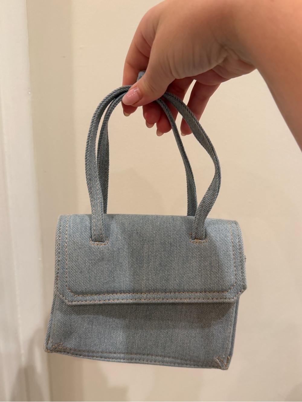 Light Blue Denim Hand Bag